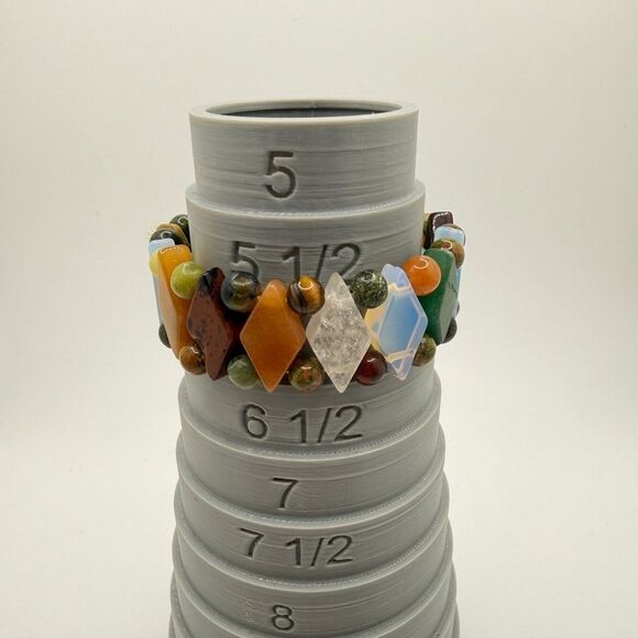 Multi-stone and opalite glass stretch bracelet! - Picture 8 of 9